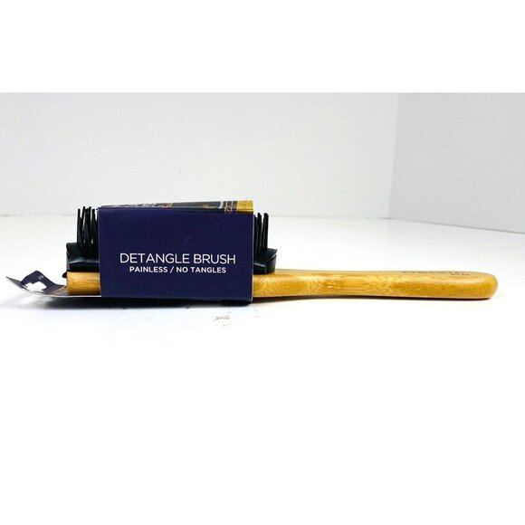 Donna Wood Detangle Brush & 9" Anti Static Carbon Metal Pin Tail Comb (2-Pack) - Picture 3 of 6